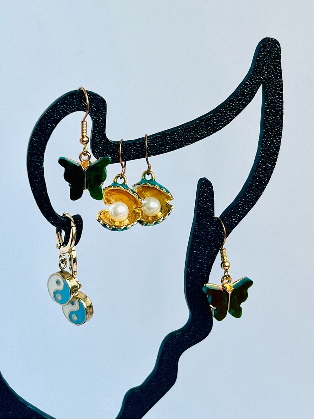 Bundle of 3 Y2K-Style Dangle Earrings Set